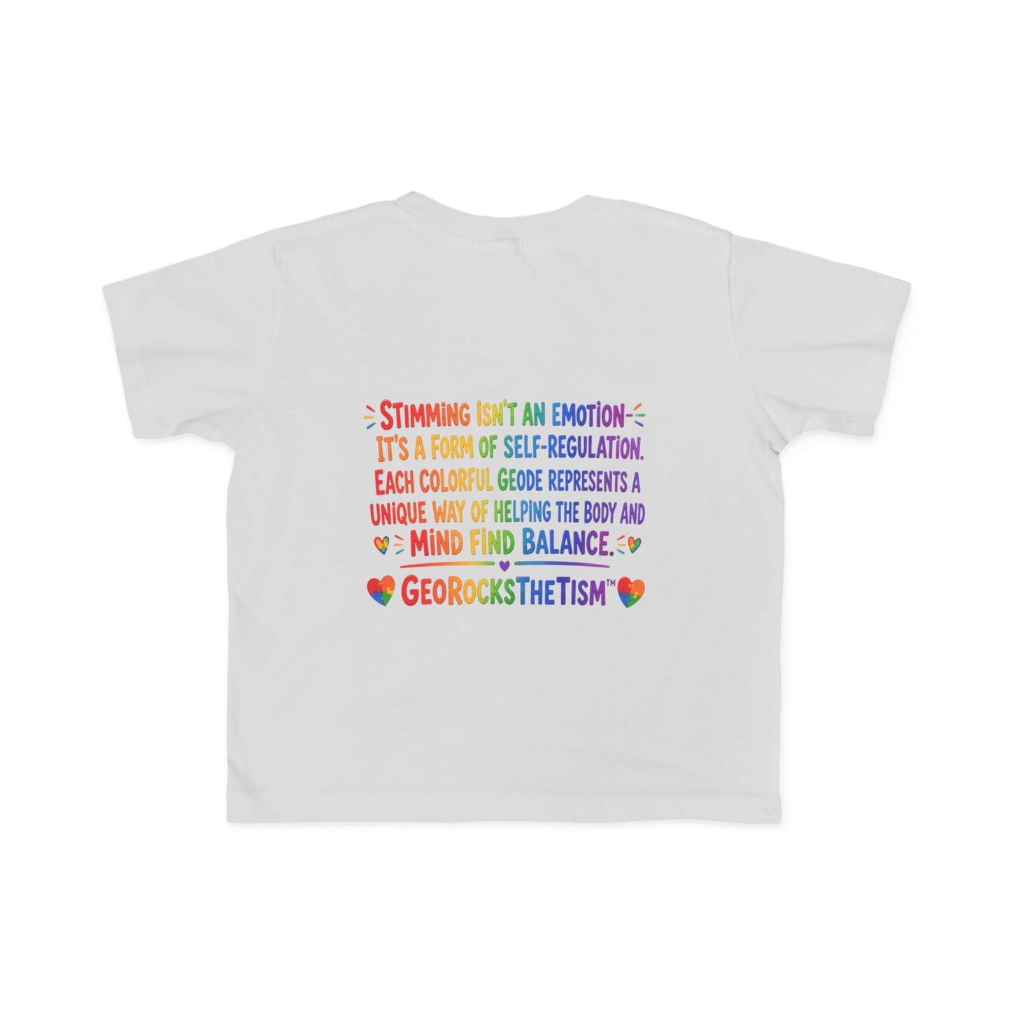 "Geo Flaps with Sticks" Stimming Geode Autism Self Sensory Regulation Toddler Tee