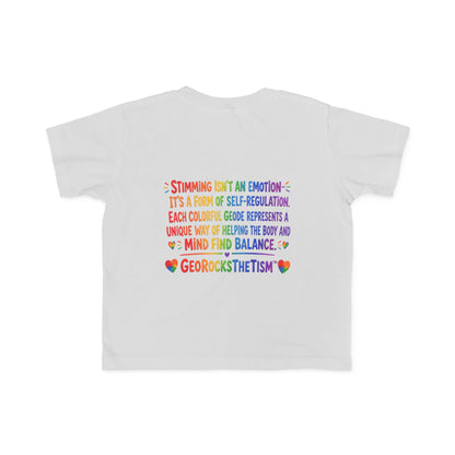 "Geo Flaps with Sticks" Stimming Geode Autism Self Sensory Regulation Toddler Tee