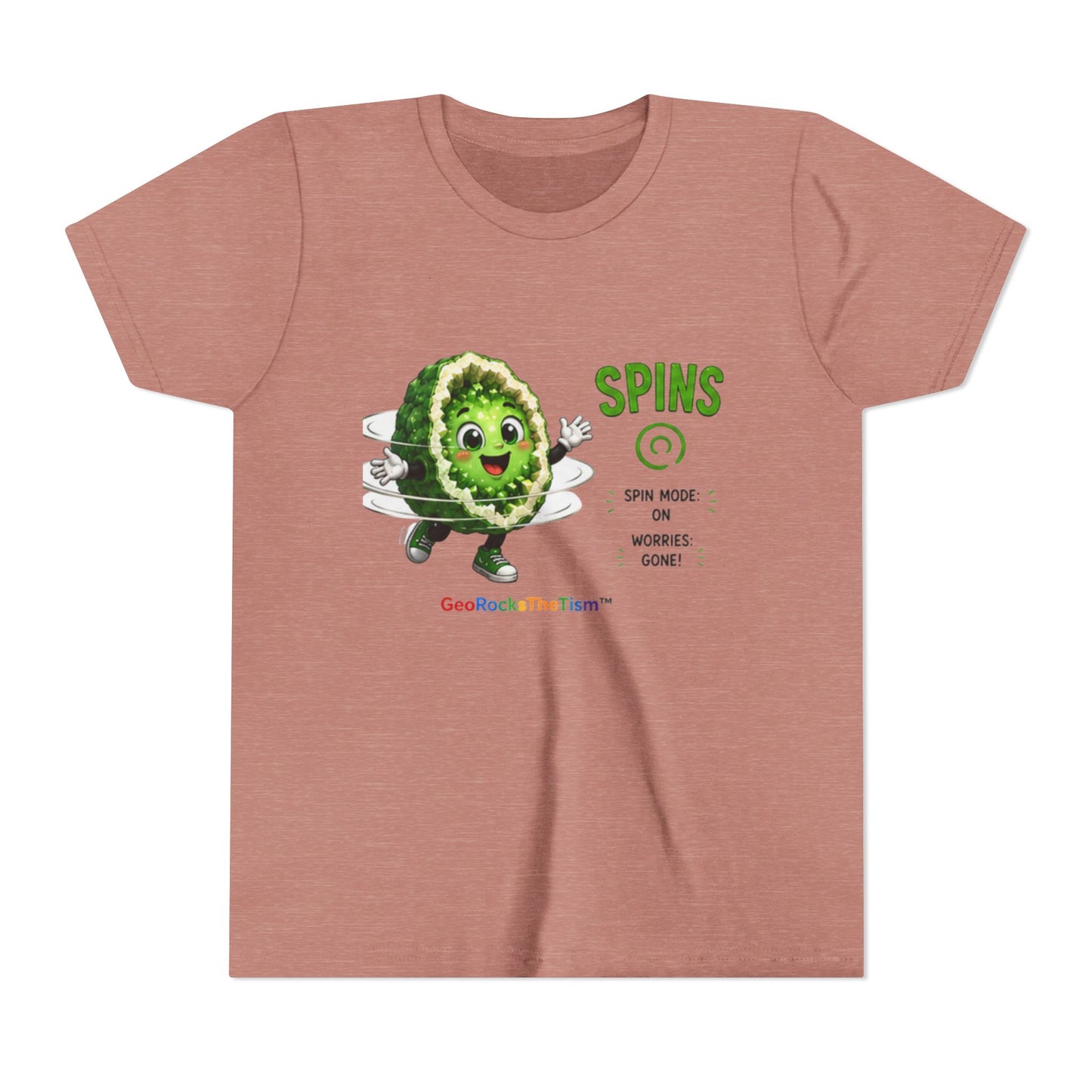 "Spins" Stimming Geode -Autism Self Sensory Regulation Youth Tee