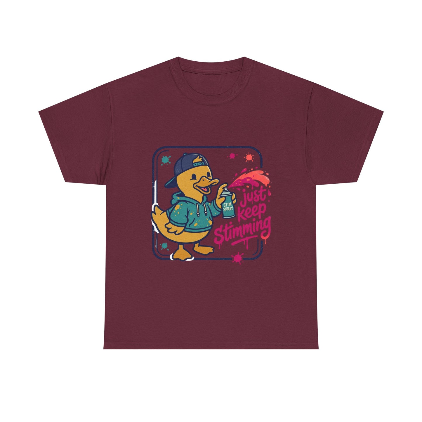 Graffiti Duck Tee-"Just Keep Stimming" Neurodiversity Awareness