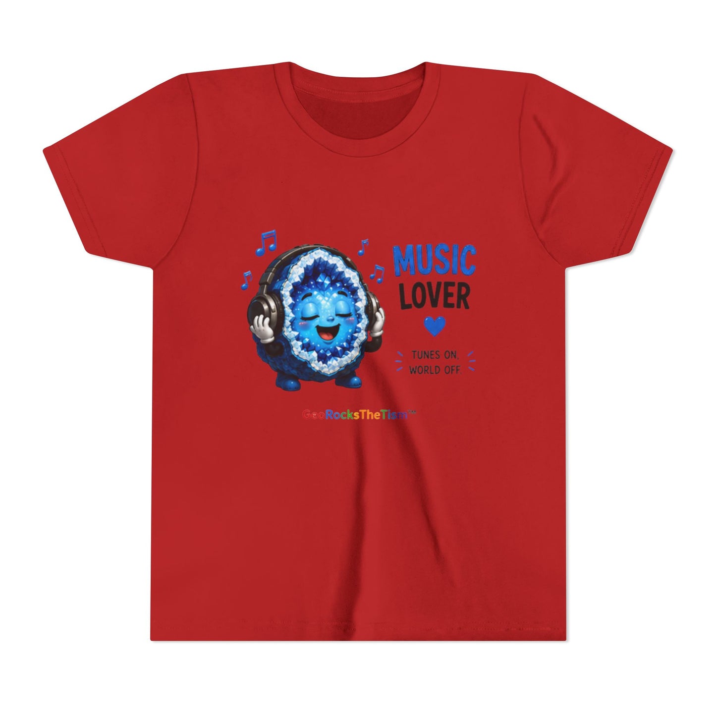 "Music Lover" Stimming Geode-Autism Self Sensory Regulation Youth Tee
