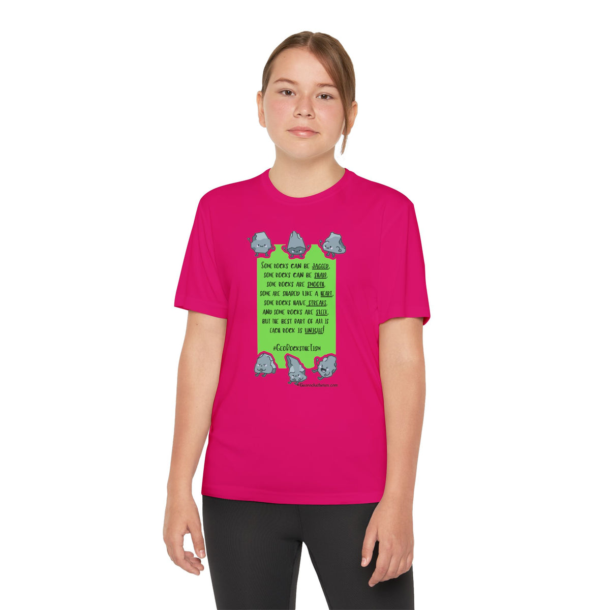 "Each Rock Is Unique" Youth Tee - Geo Rocks The 'Tism