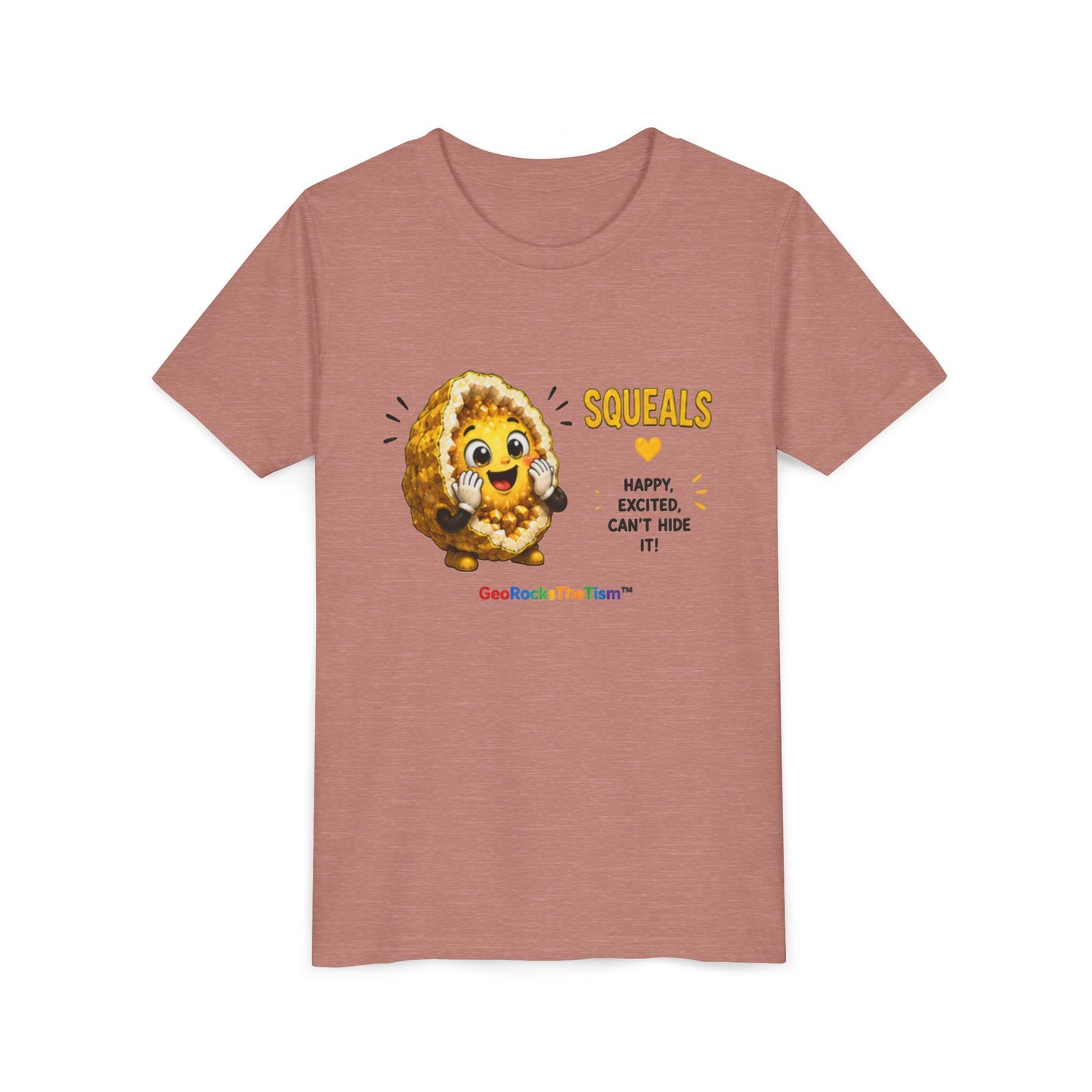 “Squeals” Stimming Geode -Autism Self Sensory Regulation Youth Tee