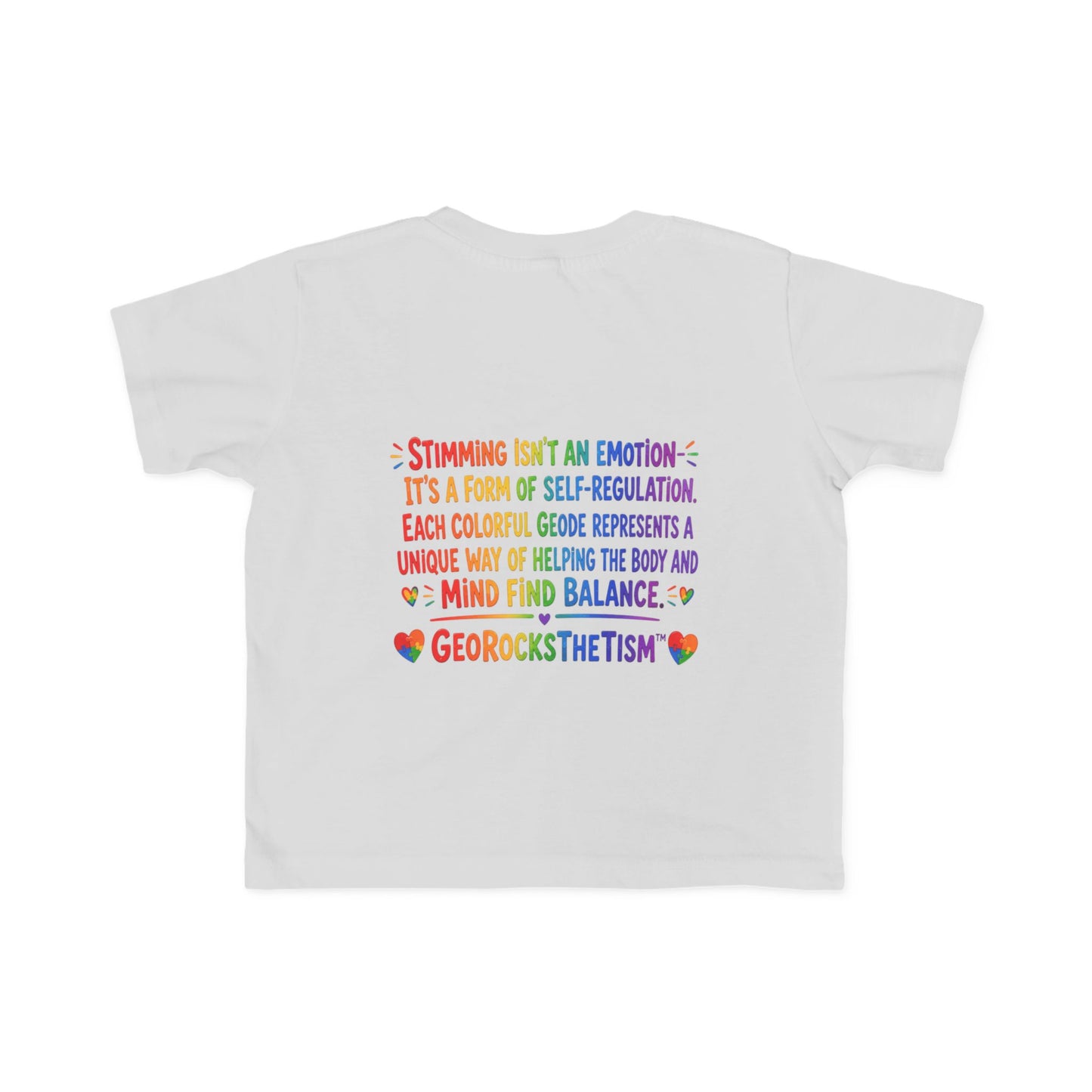 "Lines Up Toys" Stimming Geode Autism Self Sensory Regulation Toddler Tee