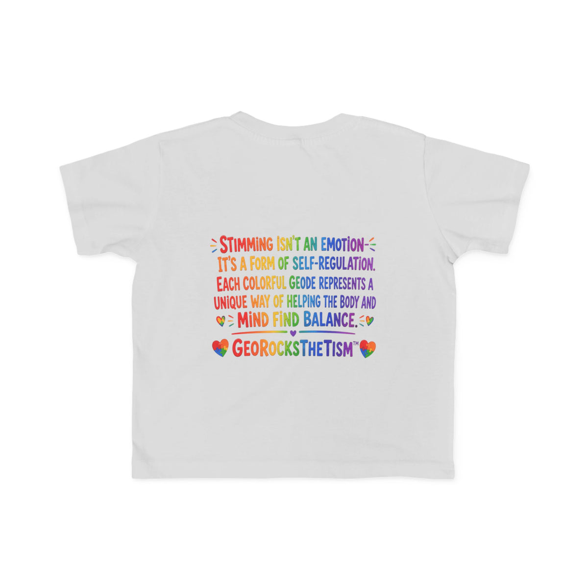 "Lines Up Toys" Stimming Geode Autism Self Sensory Regulation Toddler Tee - Geo Rocks The 'Tism