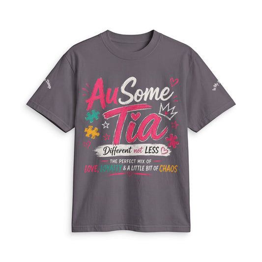 Awesome Tia Graphic Tee — "AuSome Tia" Autism Awareness Aunt Shirt