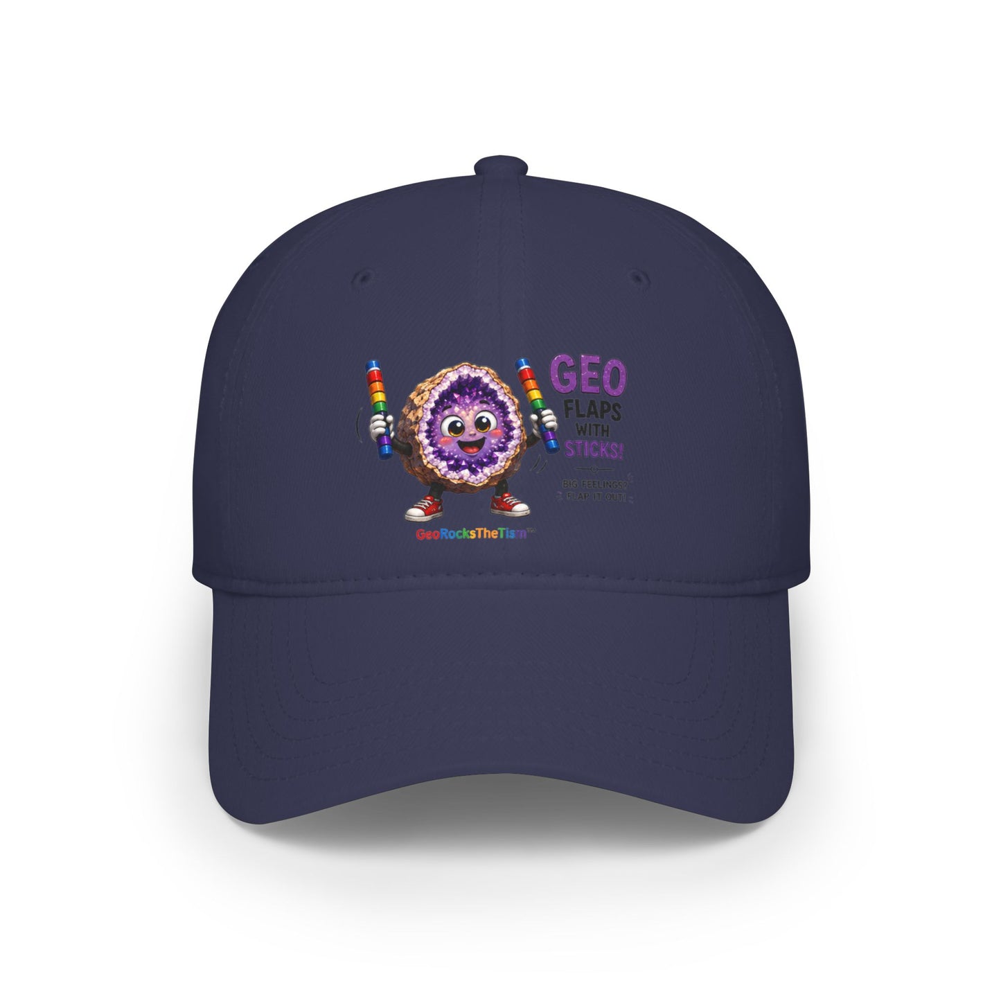 "Geo Flaps with Sticks" Stimming Geode -Autism Self Sensory Regulation Cap