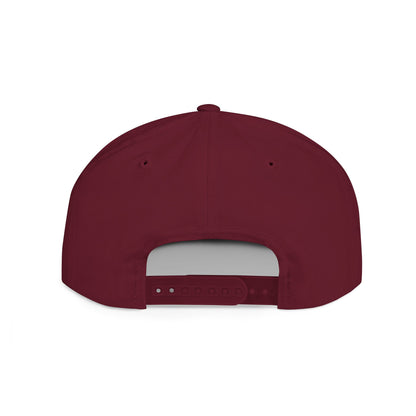 Snapback Hat — "Just Keep Swimming" Embroidered Flat Bill Cap