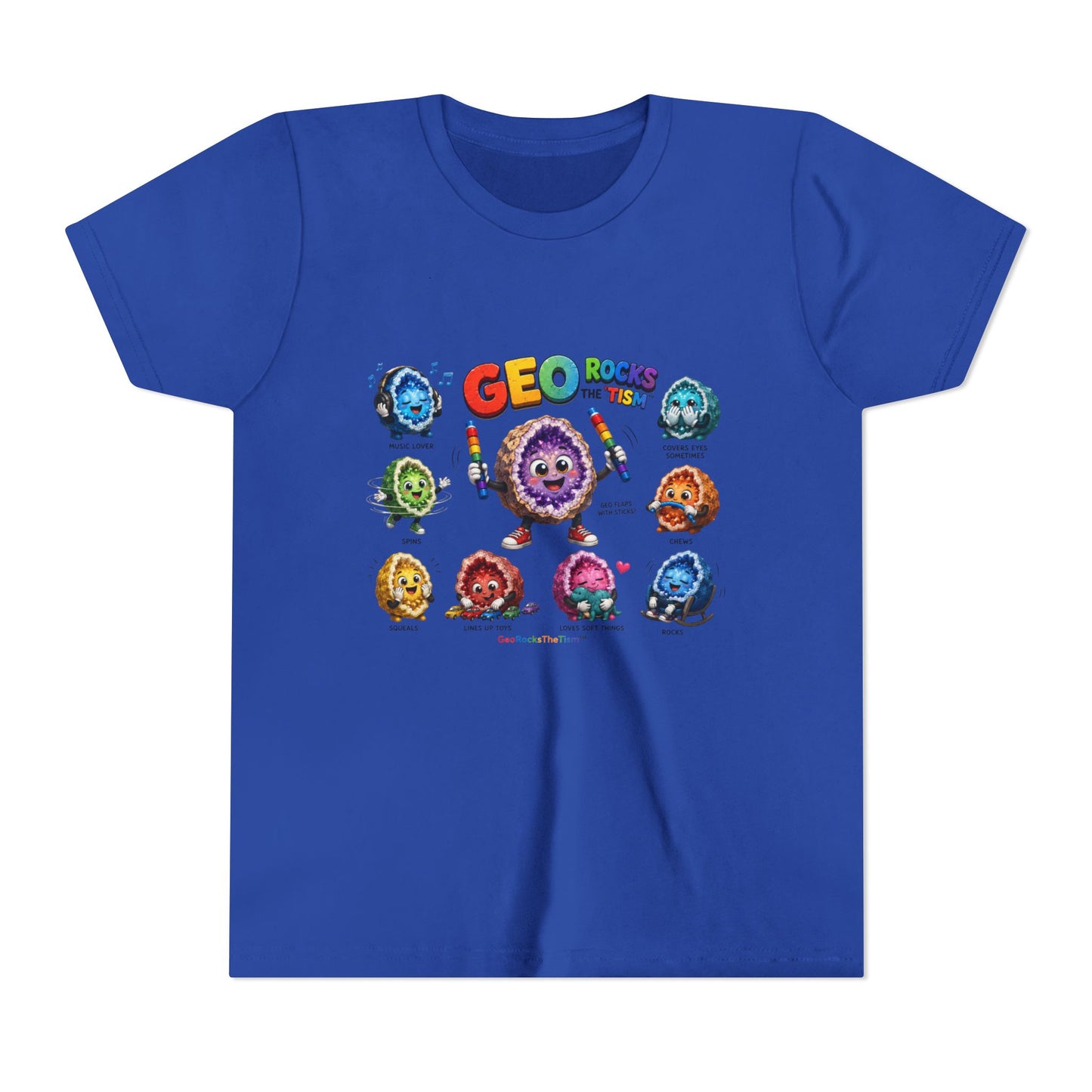 Stimming Colorful Geodes Education- Youth Tee