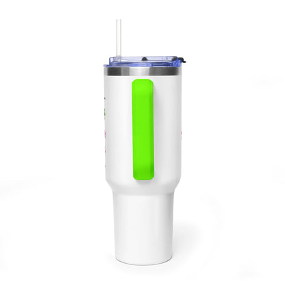 Autism Caregiver 40oz Thermal Tumbler – "Not Just a Caregiver" Insulated Travel Mug - Geo Rocks The 'Tism