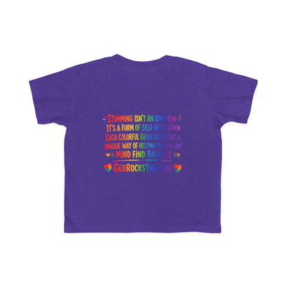 “Loves Soft Things” Stimming Geode Autism Self Sensory Regulation Toddler Tee