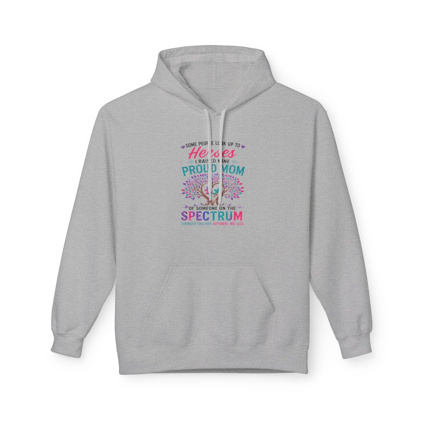 Autism Proud Mom Hoodie — "Heroes Come in All Colors" Comfort Pullover - Geo Rocks The 'Tism