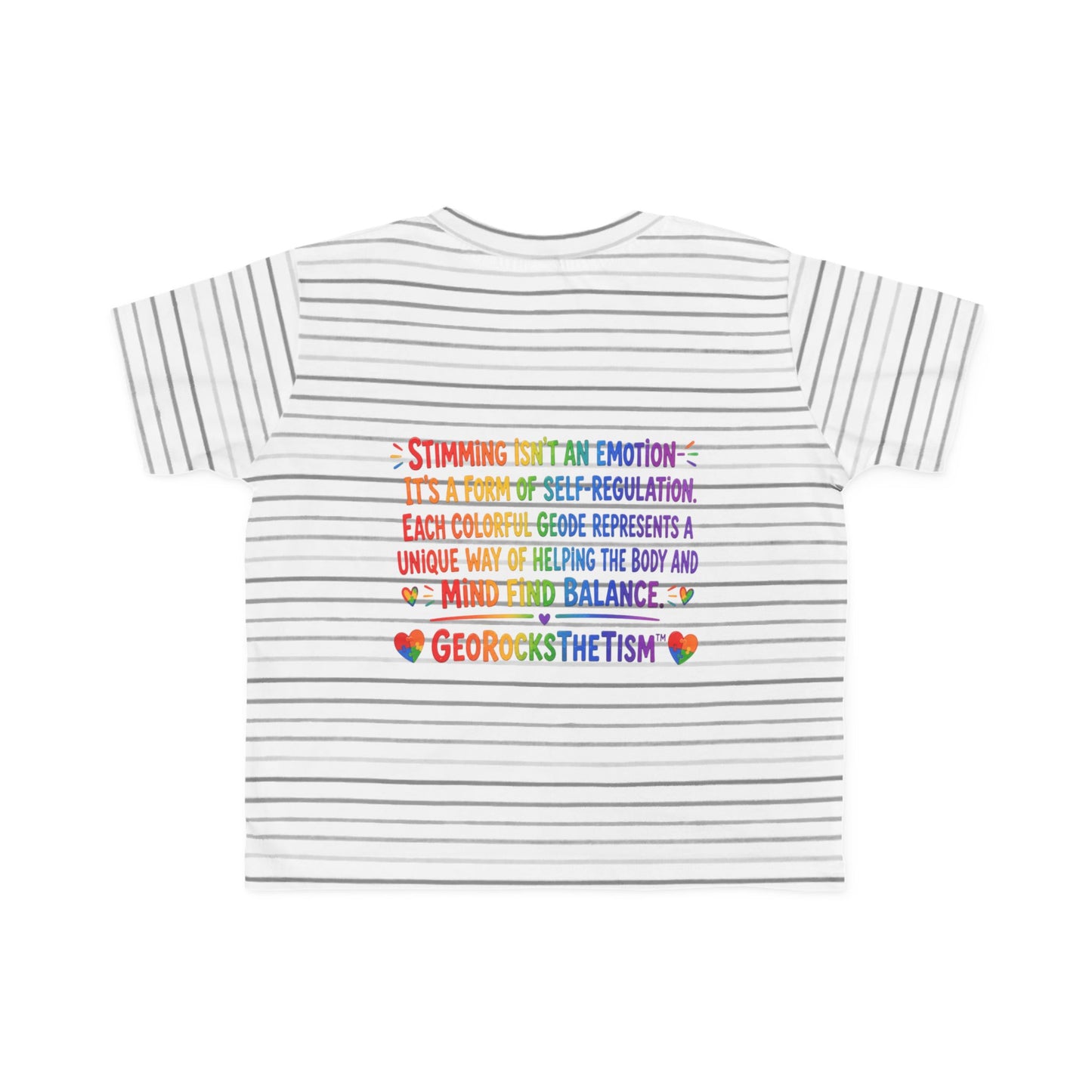 "Lines Up Toys" Stimming Geode Autism Self Sensory Regulation Toddler Tee
