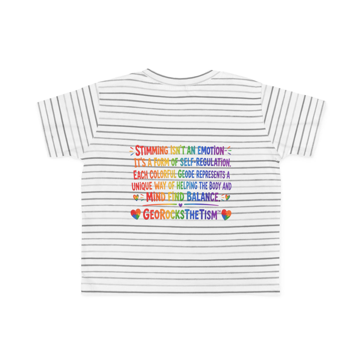 "Lines Up Toys" Stimming Geode Autism Self Sensory Regulation Toddler Tee - Geo Rocks The 'Tism
