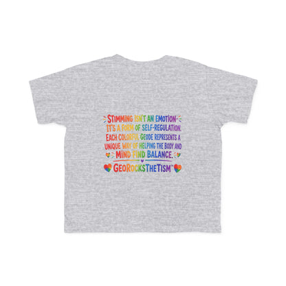 “Loves Soft Things” Stimming Geode Autism Self Sensory Regulation Toddler Tee