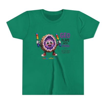 “GEO Flaps with Sticks!” Stimming Geode -Autism Self Sensory Regulation Youth Tee
