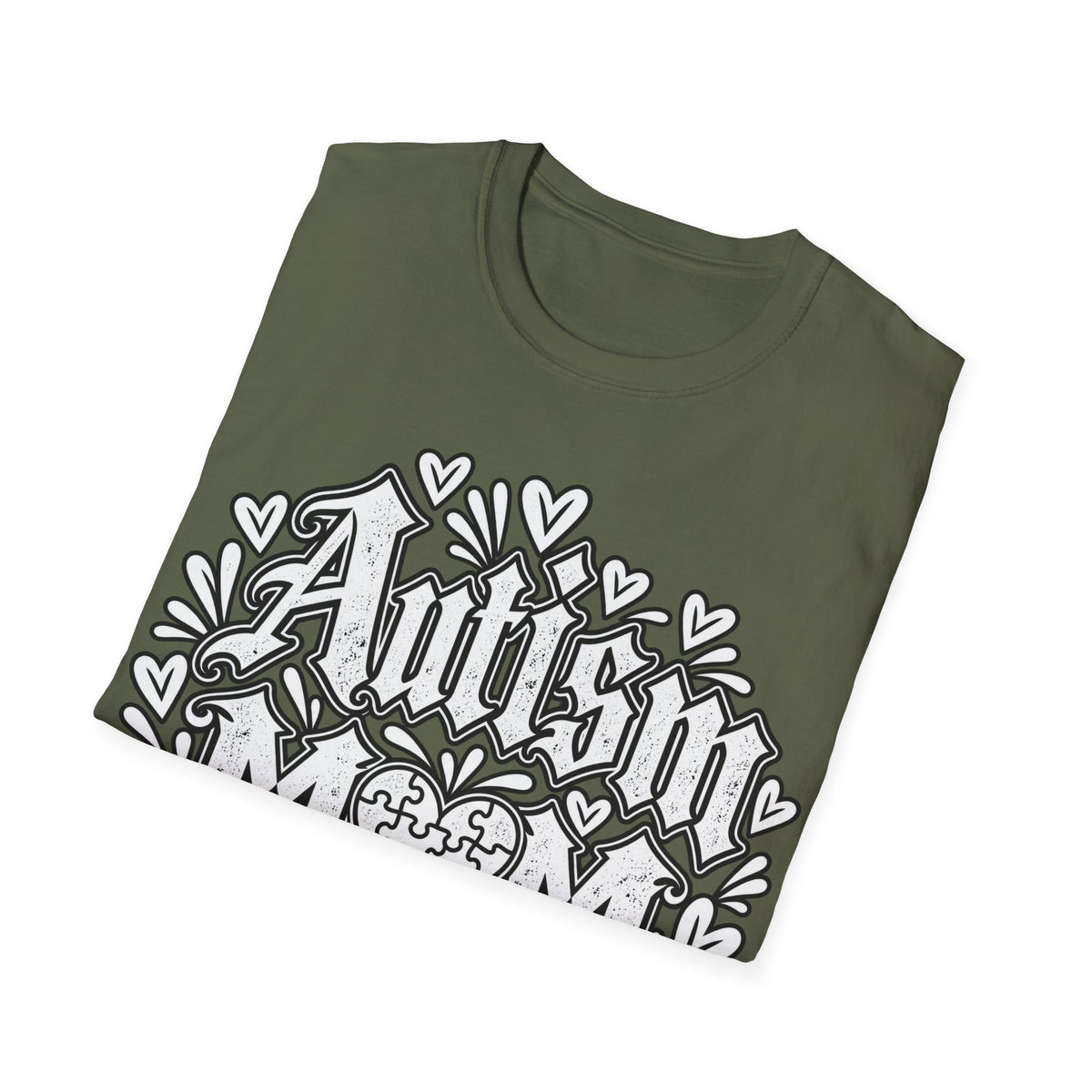 Autism Mom T-Shirt "Powered by Love, Patience & Advocacy"