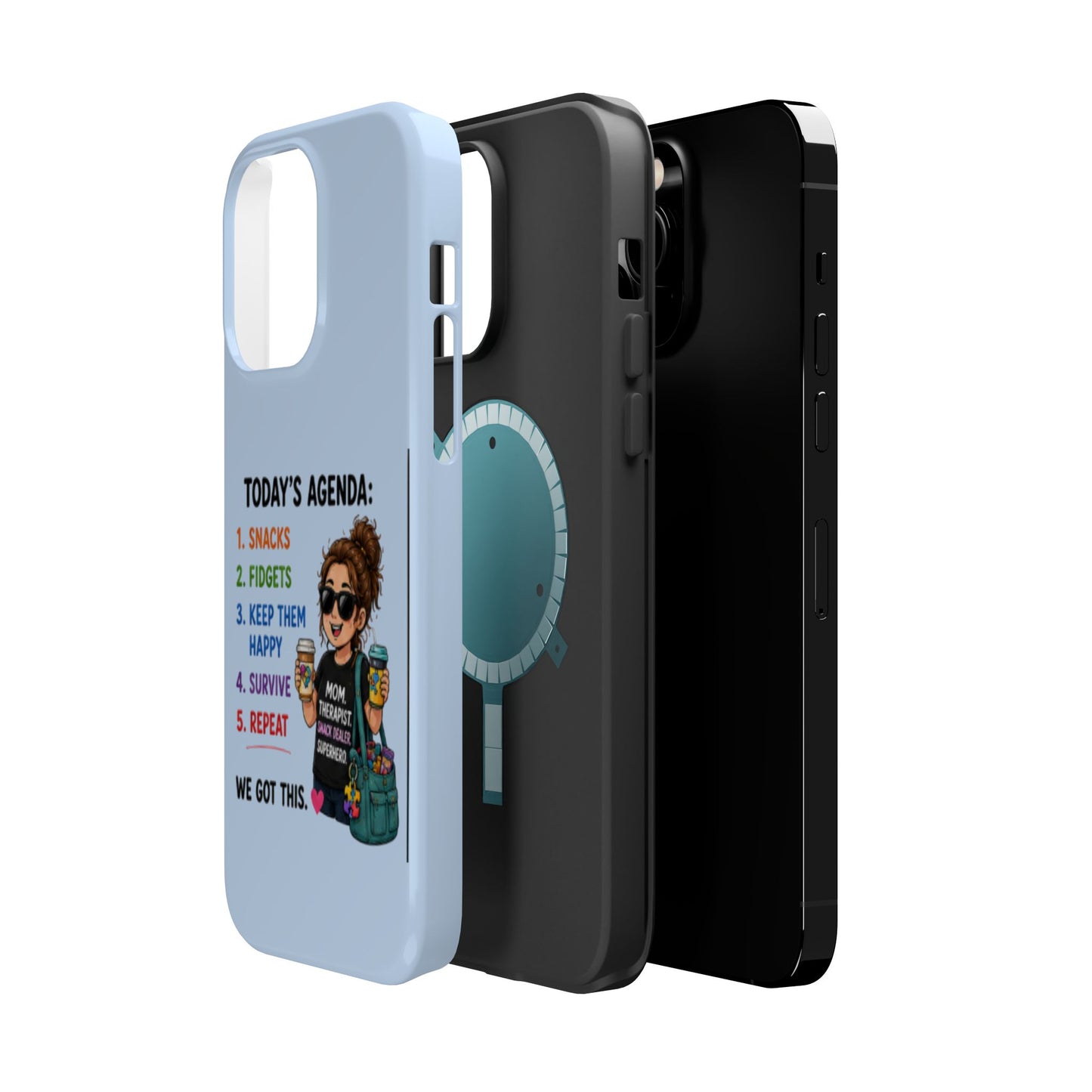 Nurse Mom Magnetic Impact-Resistant Phone Case — "Today's Agenda" Cute ER/Healthcare Gift - Geo Rocks The 'Tism