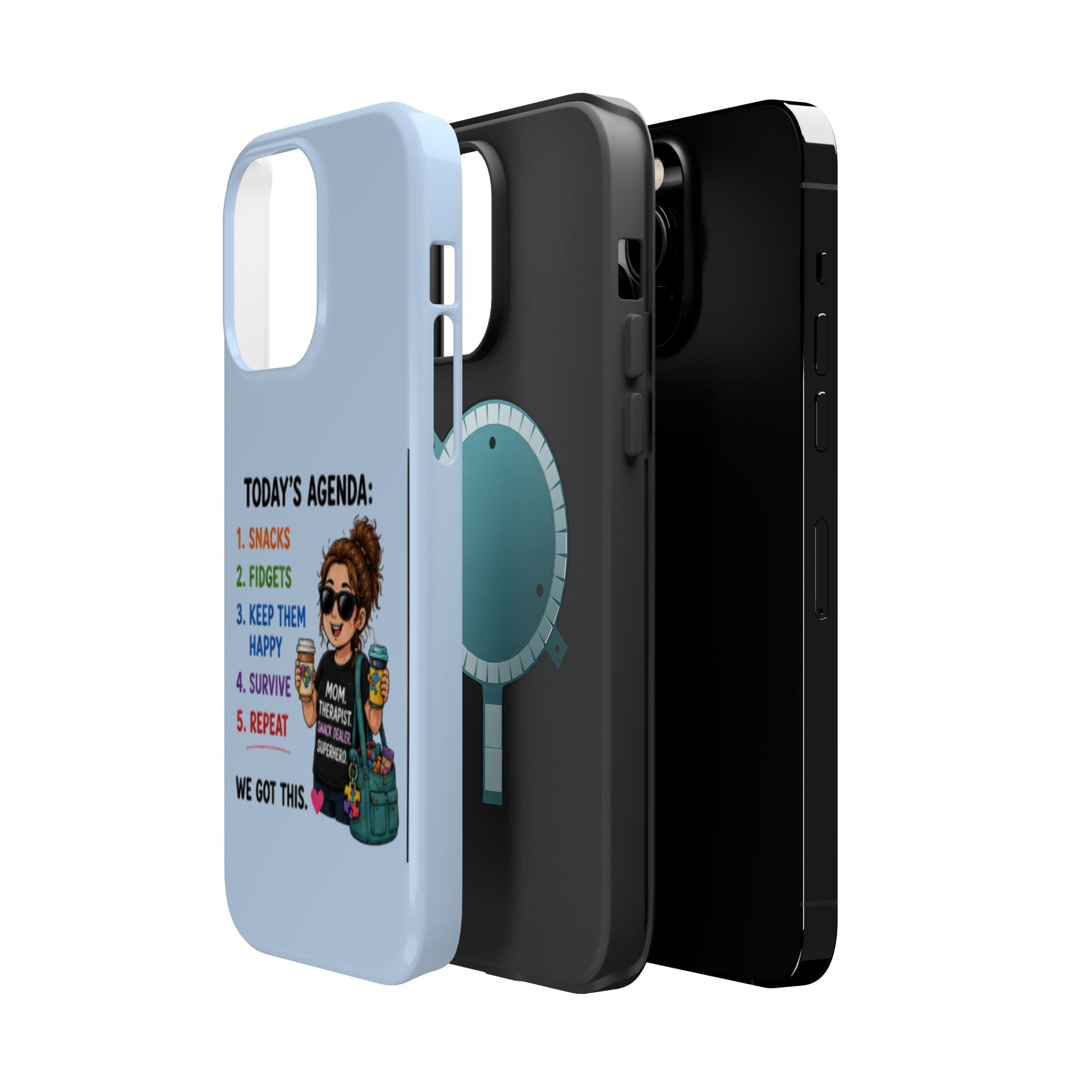 Nurse Mom Magnetic Impact-Resistant Phone Case — "Today's Agenda" Cute ER/Healthcare Gift - Geo Rocks The 'Tism