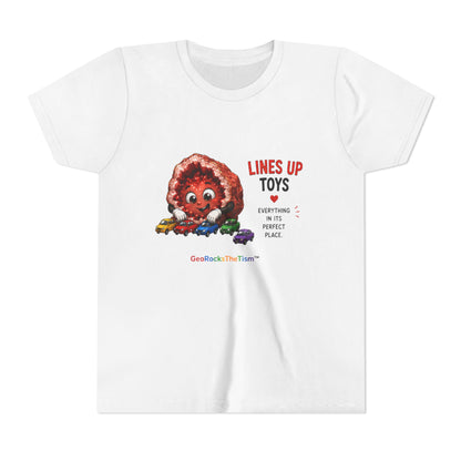 "Lines Up Toys" Stimming Geode -Autism Self Sensory Regulation Youth Tee