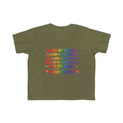 "Geo Flaps with Sticks" Stimming Geode Autism Self Sensory Regulation Toddler Tee