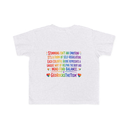 “Loves Soft Things” Stimming Geode Autism Self Sensory Regulation Toddler Tee