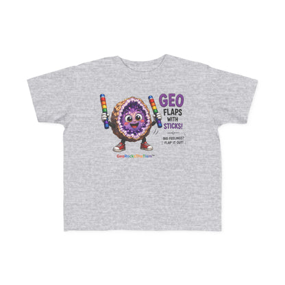 "Geo Flaps with Sticks" Stimming Geode Autism Self Sensory Regulation Toddler Tee