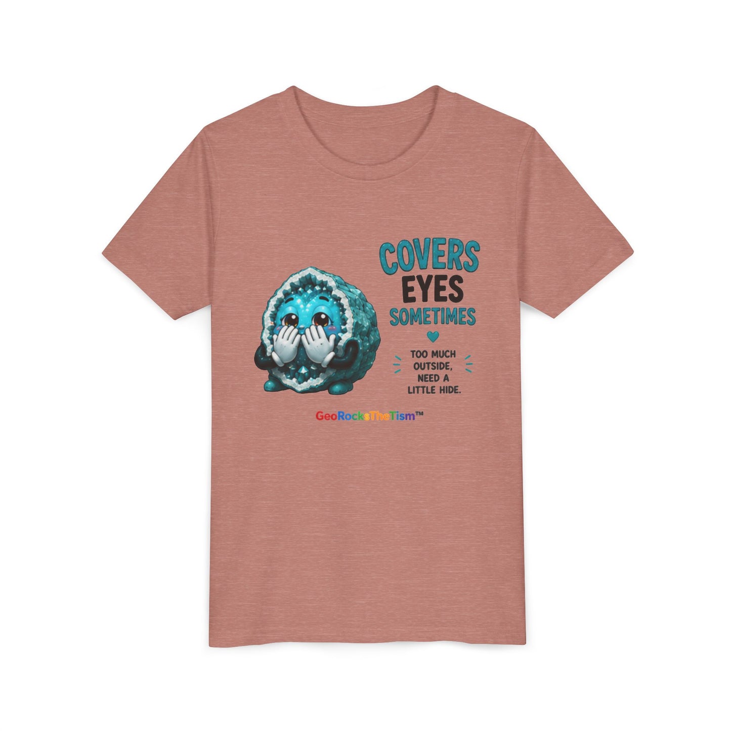 "Covers Eyes" Stimming Geode -Autism Self Sensory Regulation Youth Tee