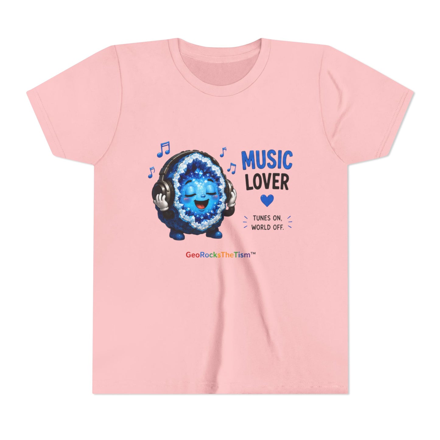"Music Lover" Stimming Geode-Autism Self Sensory Regulation Youth Tee