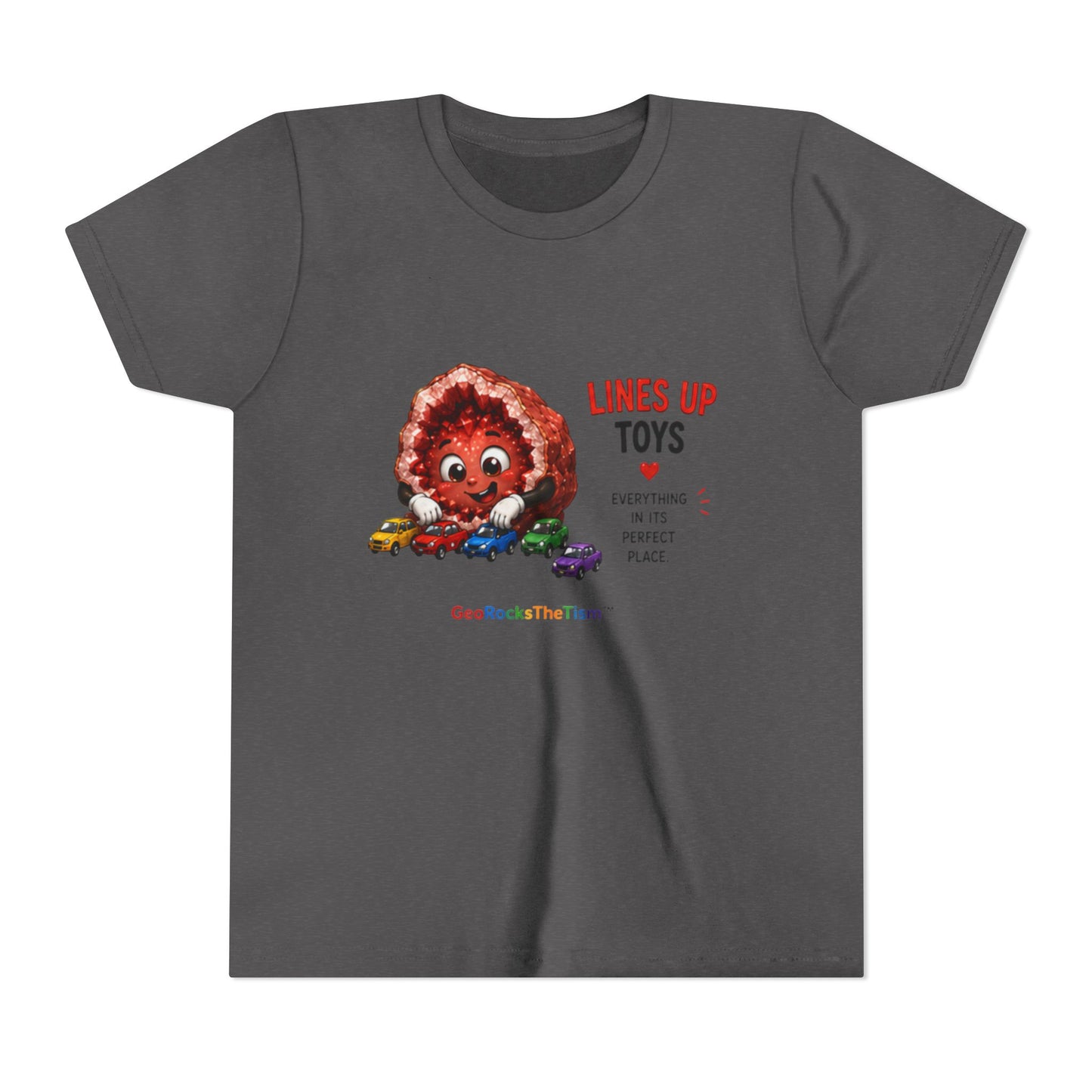 "Lines Up Toys" Stimming Geode -Autism Self Sensory Regulation Youth Tee