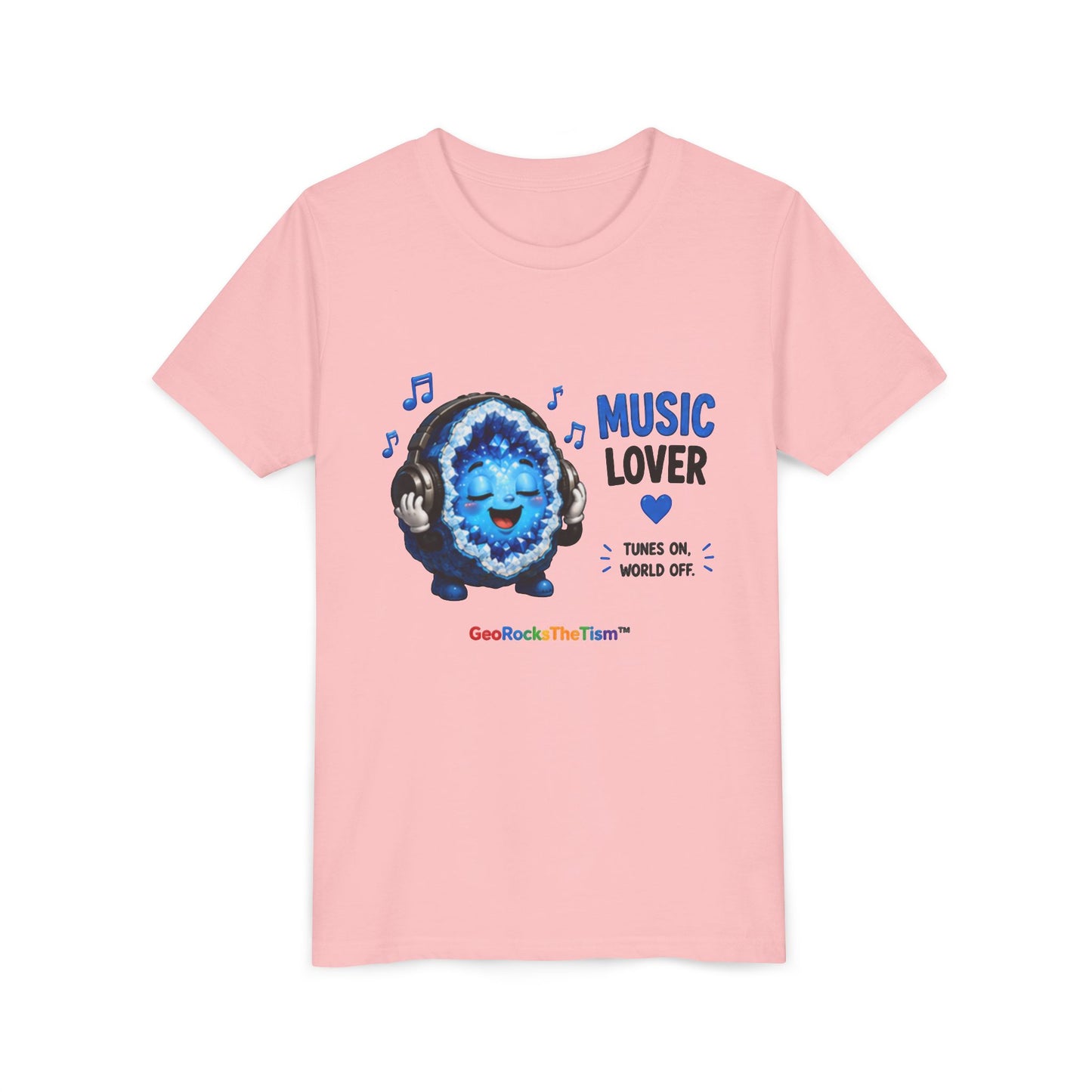 "Music Lover" Stimming Geode-Autism Self Sensory Regulation Youth Tee