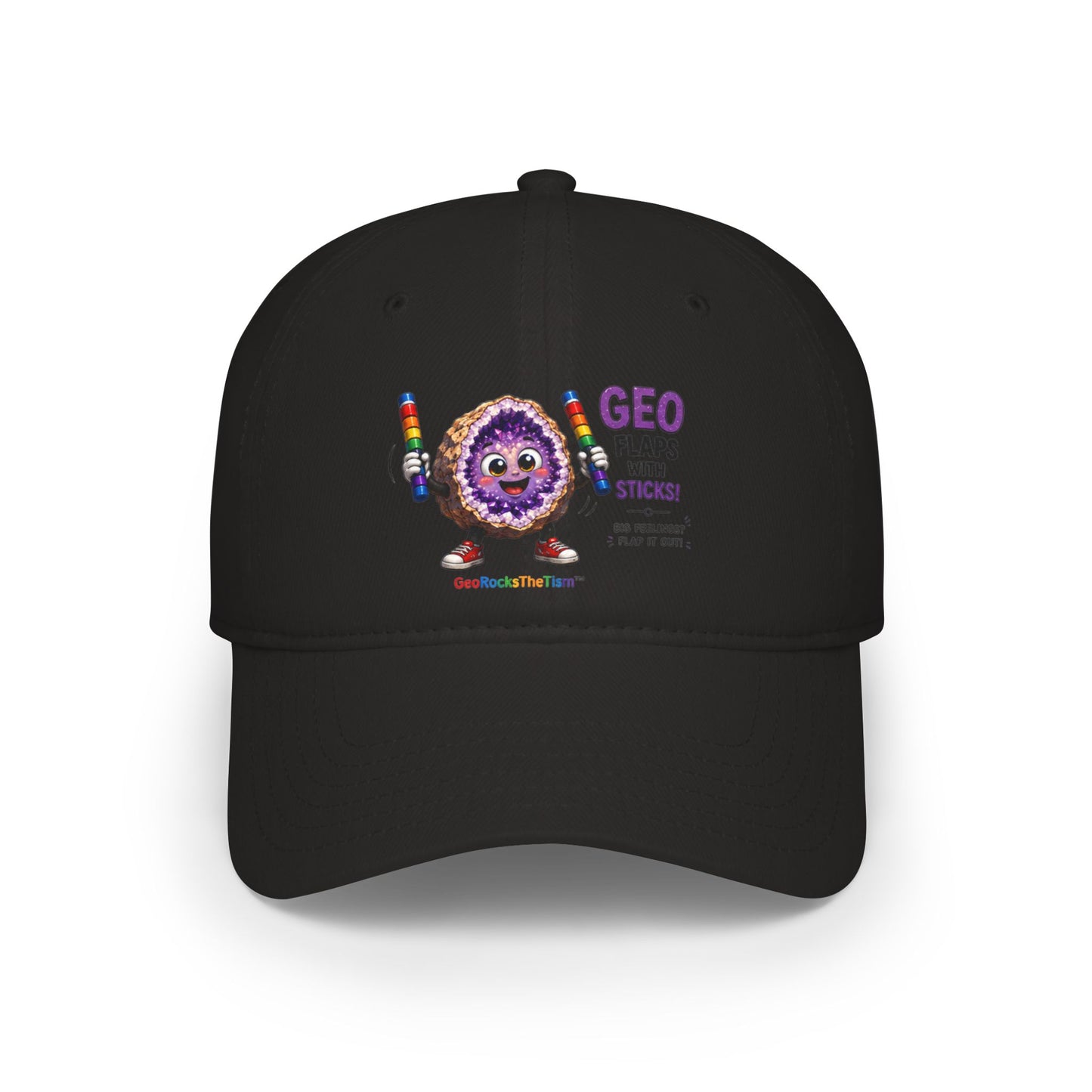 "Geo Flaps with Sticks" Stimming Geode -Autism Self Sensory Regulation Cap