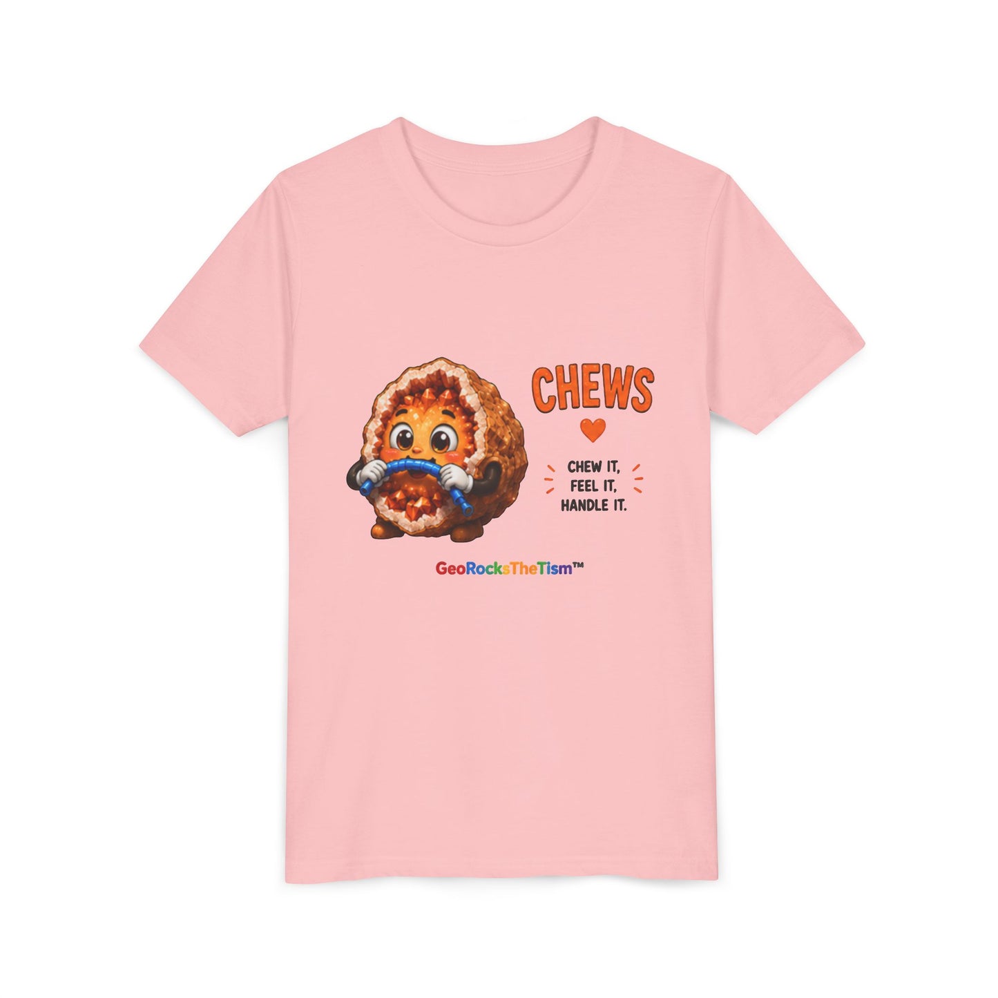 "CHEWS" Stimming Geode -Autism Self Sensory Regulation Youth Tee