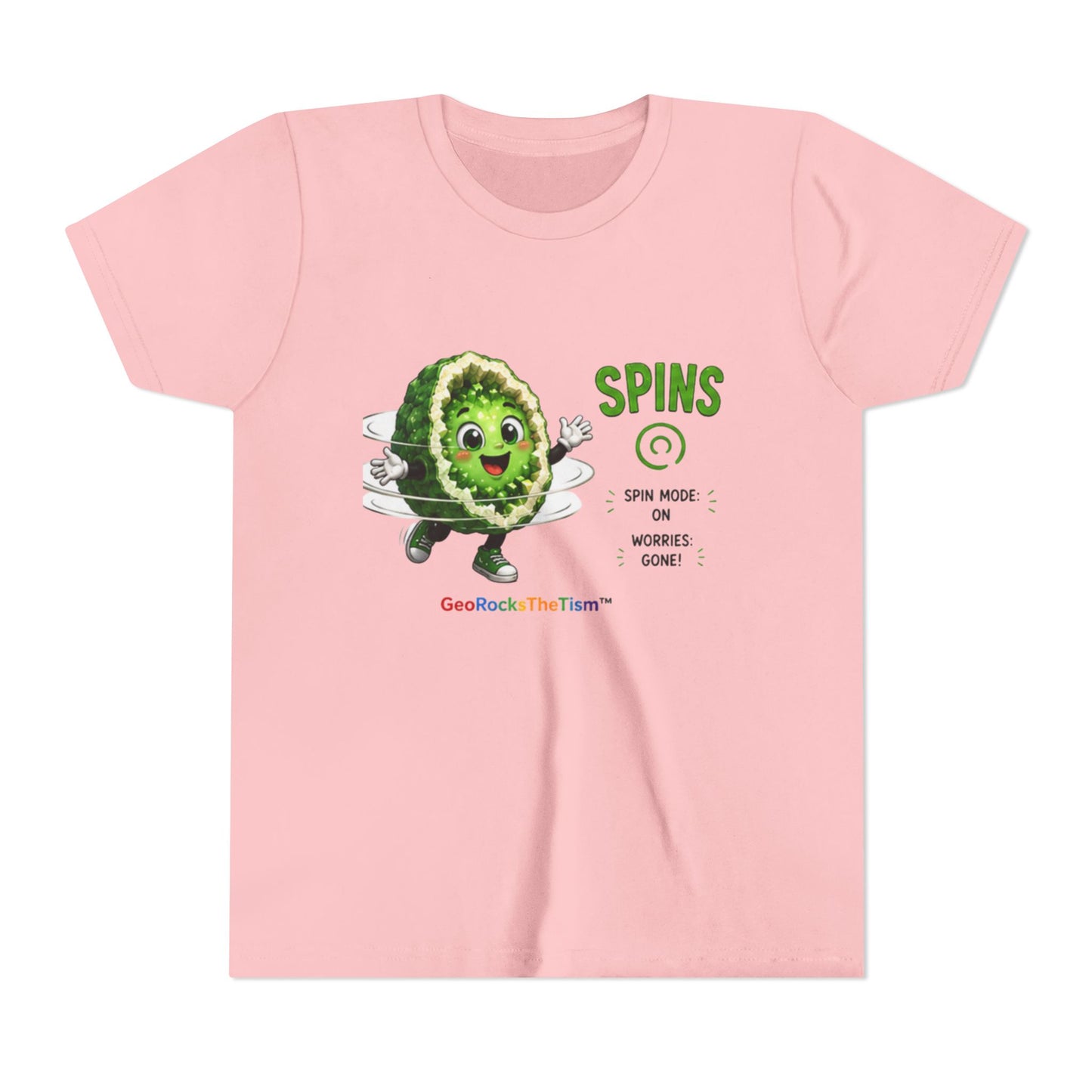 "Spins" Stimming Geode -Autism Self Sensory Regulation Youth Tee