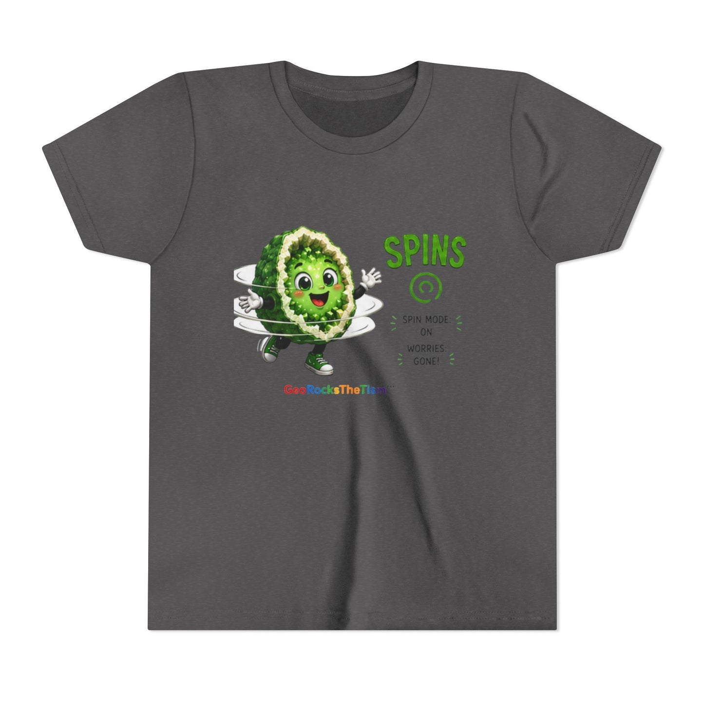 "Spins" Stimming Geode -Autism Self Sensory Regulation Youth Tee