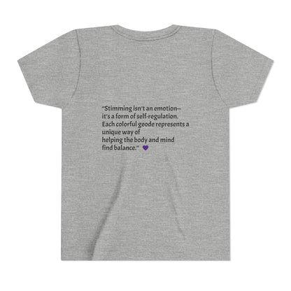 “GEO Flaps with Sticks!” Stimming Geode -Autism Self Sensory Regulation Youth Tee