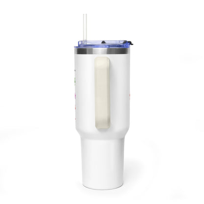 Autism Caregiver 40oz Thermal Tumbler – "Not Just a Caregiver" Insulated Travel Mug - Geo Rocks The 'Tism