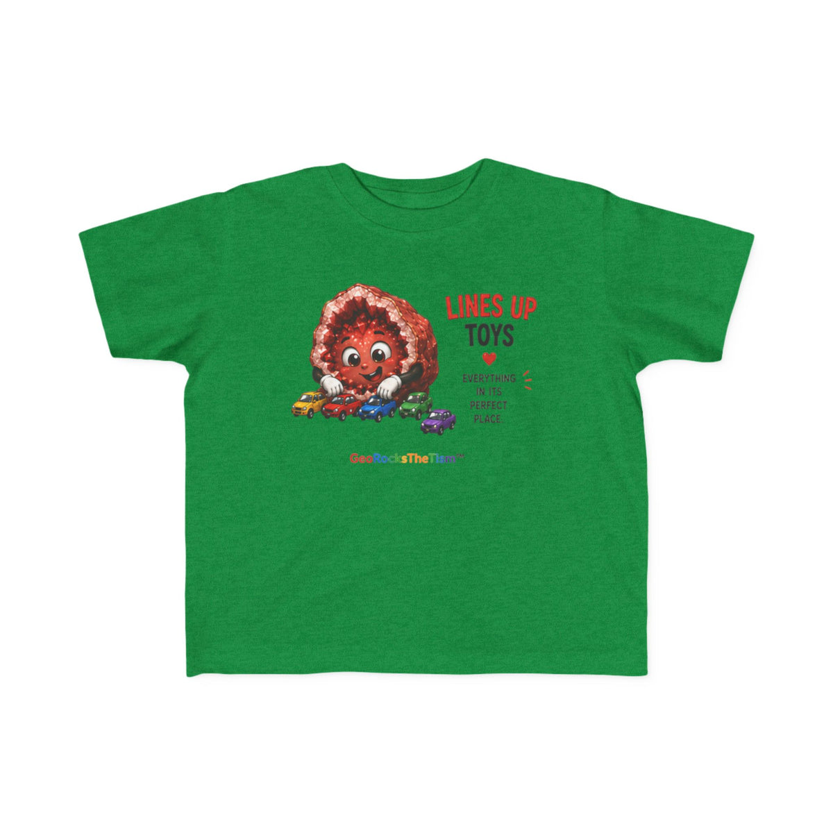 "Lines Up Toys" Stimming Geode Autism Self Sensory Regulation Toddler Tee - Geo Rocks The 'Tism