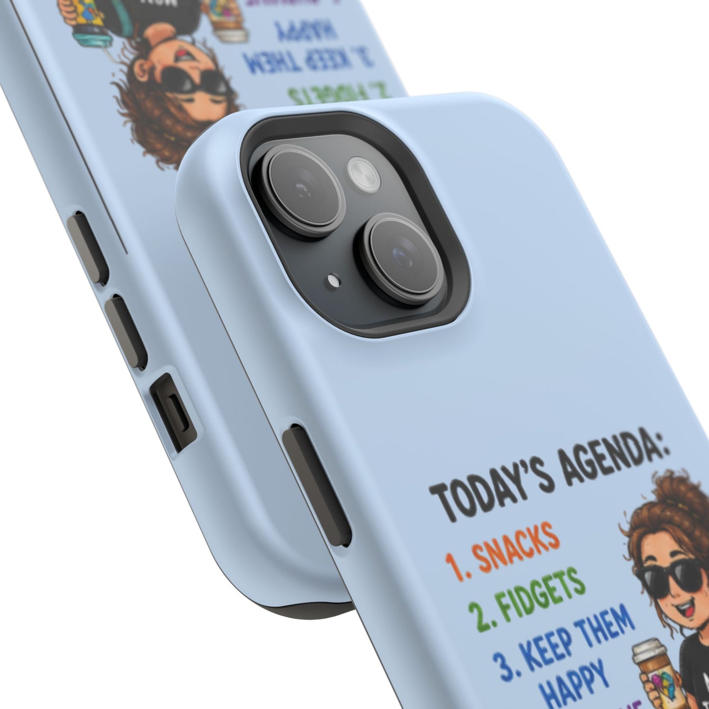Nurse Mom Magnetic Impact-Resistant Phone Case — "Today's Agenda" Cute ER/Healthcare Gift - Geo Rocks The 'Tism