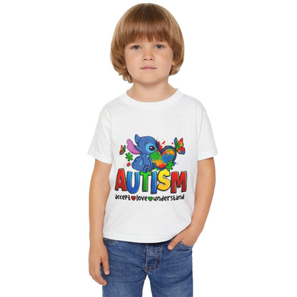 Autism Acceptance Toddler T-Shirt — "Accept Love Understand" Puzzle Heart Design - Geo Rocks The 'Tism