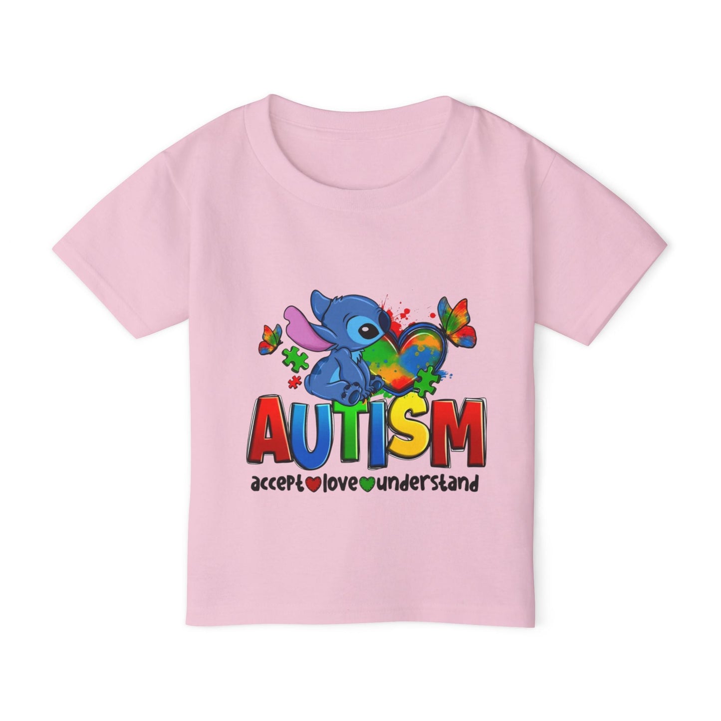 Autism Acceptance Toddler T-Shirt — "Accept Love Understand" Puzzle Heart Design - Geo Rocks The 'Tism
