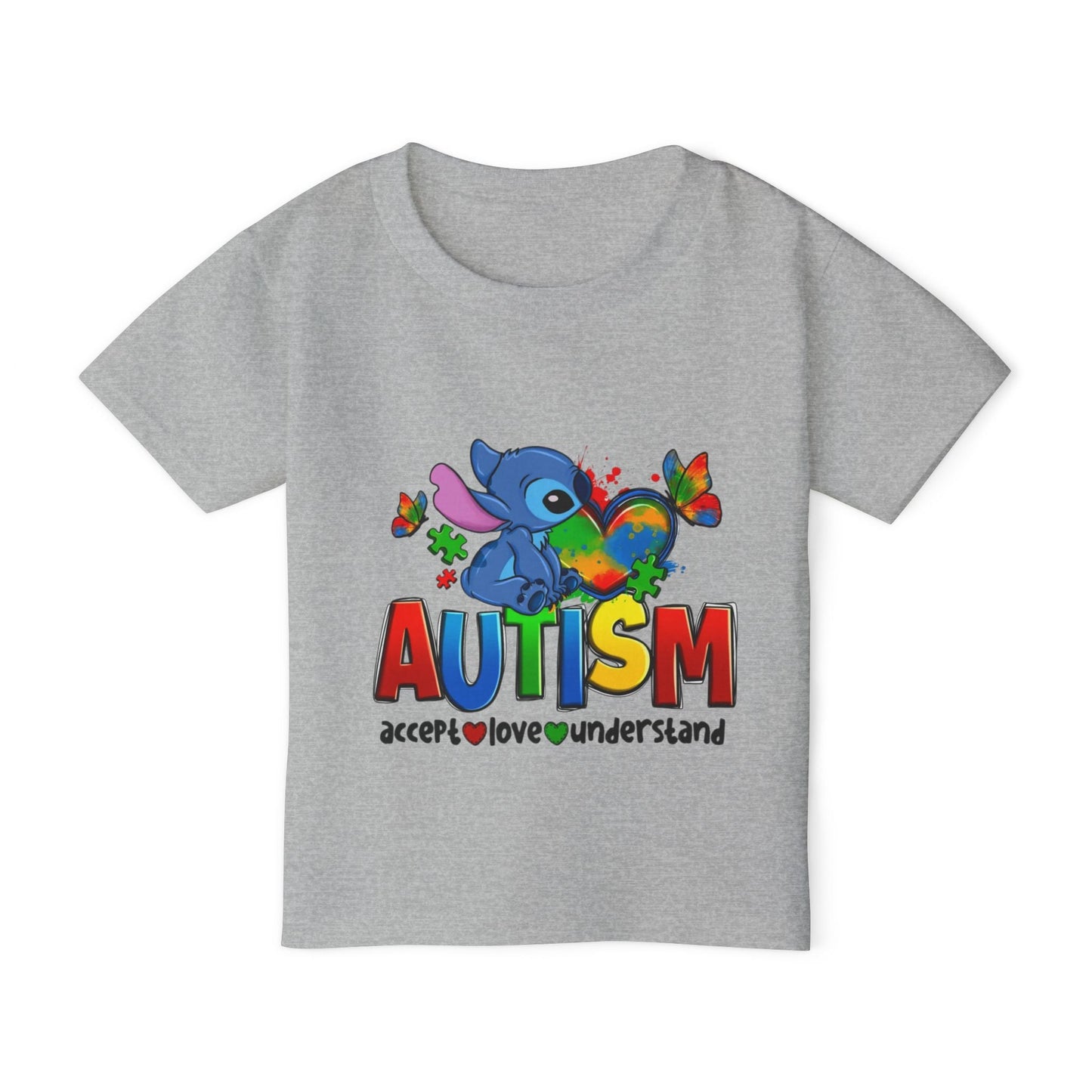 Autism Acceptance Toddler T-Shirt — "Accept Love Understand" Puzzle Heart Design - Geo Rocks The 'Tism