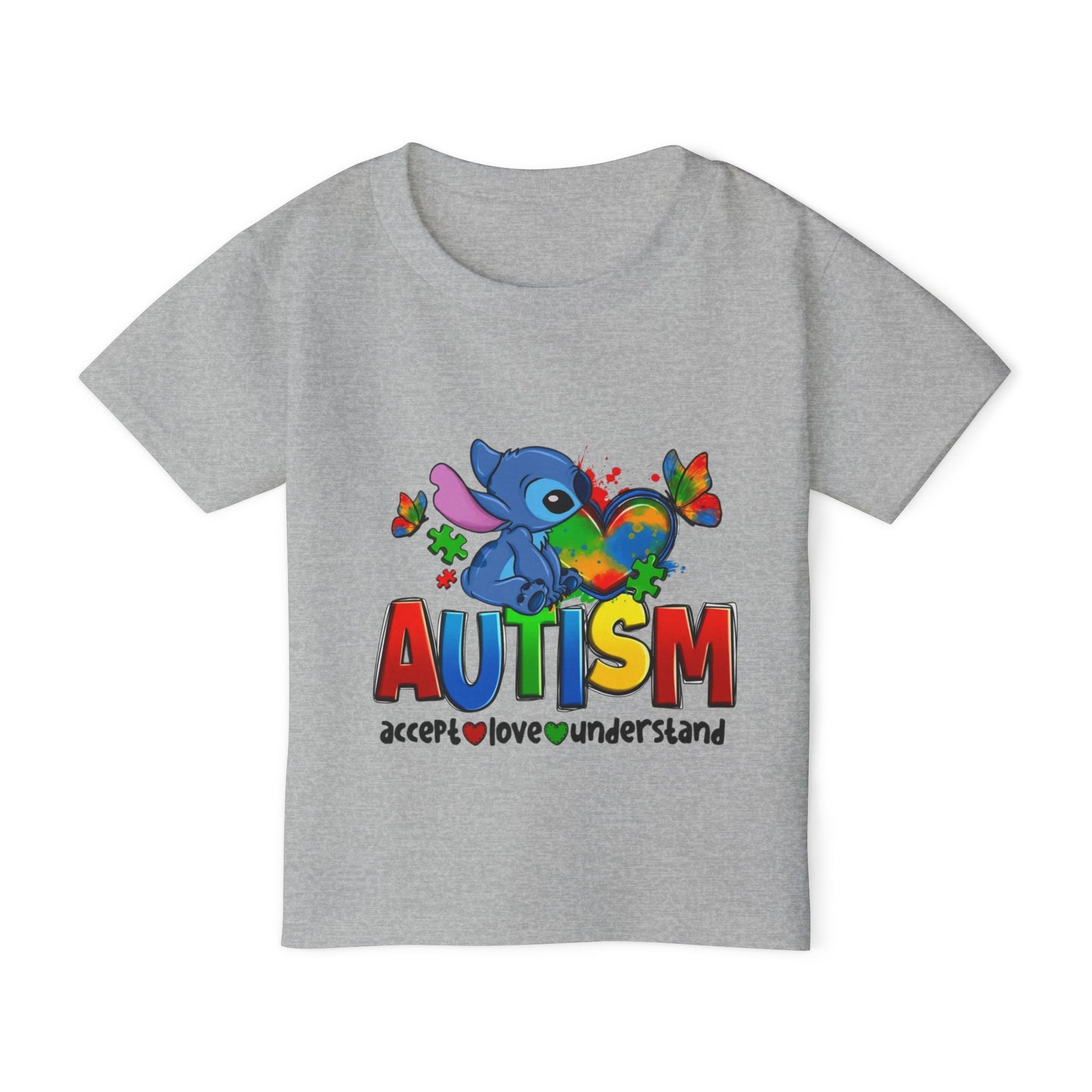 Autism Acceptance Toddler T-Shirt — "Accept Love Understand" Puzzle Heart Design - Geo Rocks The 'Tism