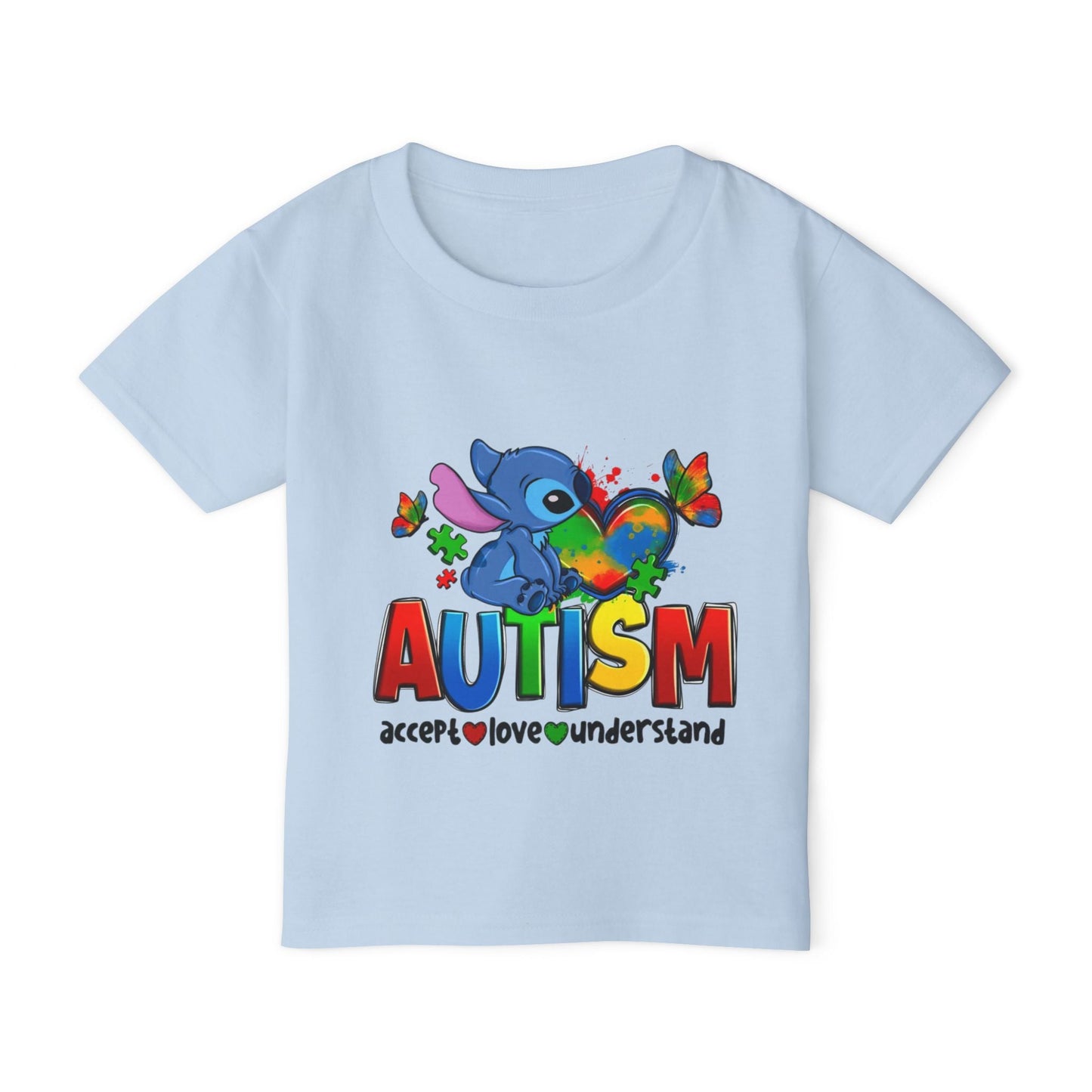Autism Acceptance Toddler T-Shirt — "Accept Love Understand" Puzzle Heart Design - Geo Rocks The 'Tism