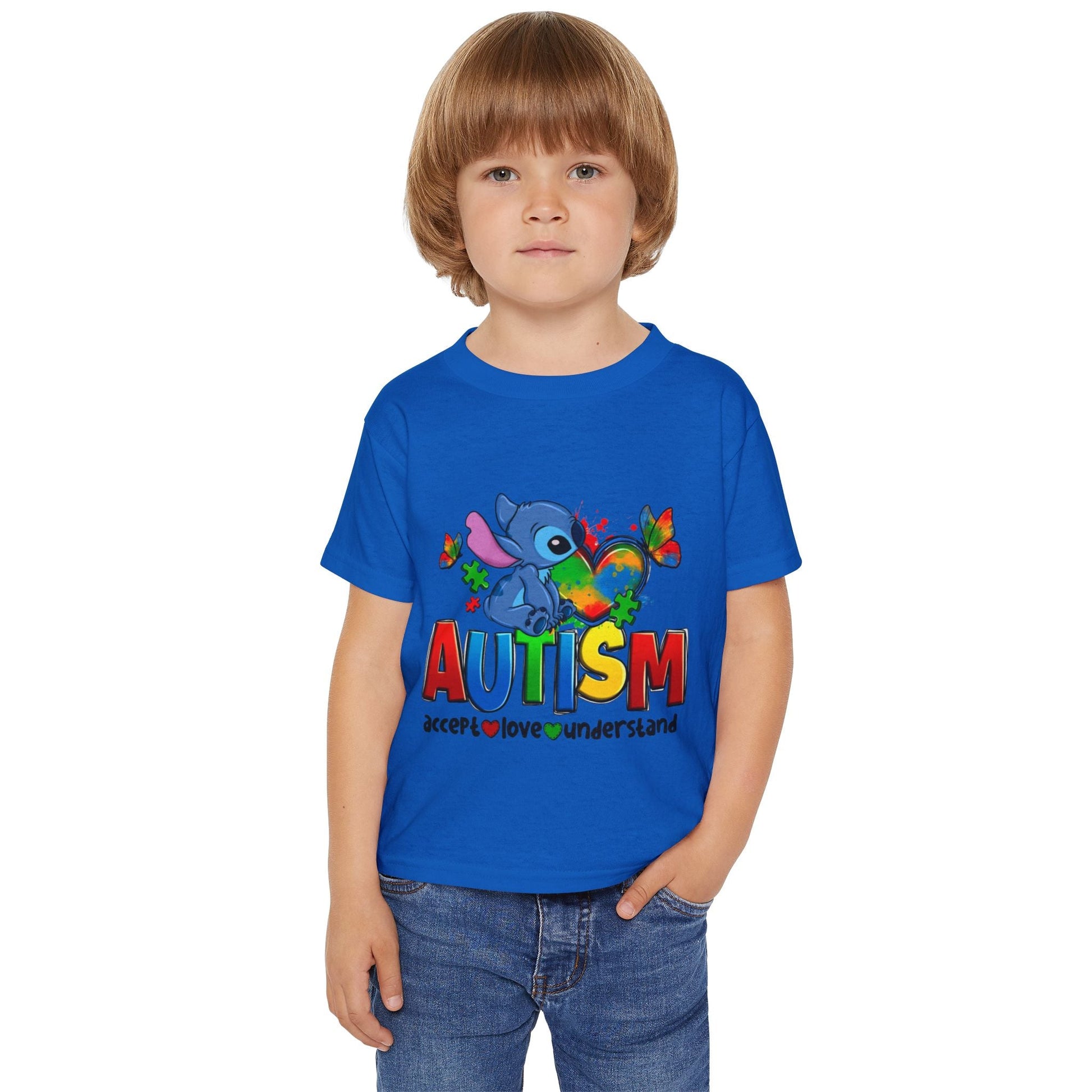 Autism Acceptance Toddler T-Shirt — "Accept Love Understand" Puzzle Heart Design - Geo Rocks The 'Tism