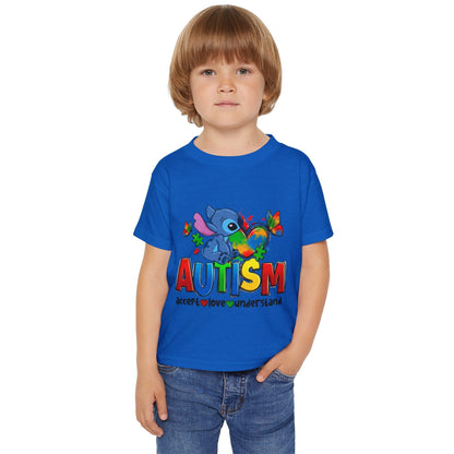 Autism Acceptance Toddler T-Shirt — "Accept Love Understand" Puzzle Heart Design - Geo Rocks The 'Tism