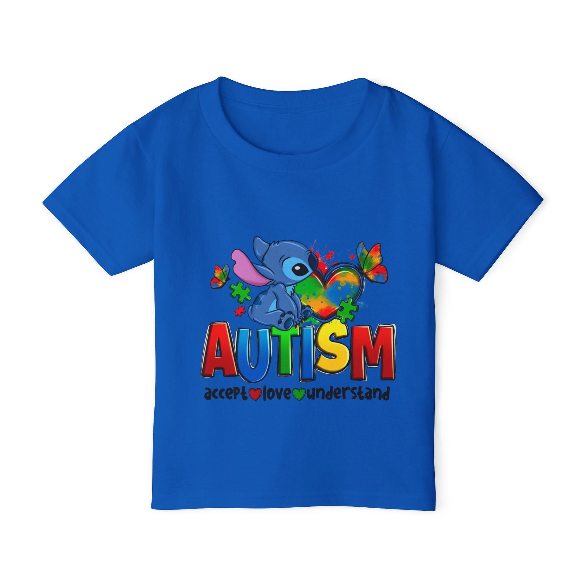 Autism Acceptance Toddler T-Shirt — "Accept Love Understand" Puzzle Heart Design - Geo Rocks The 'Tism