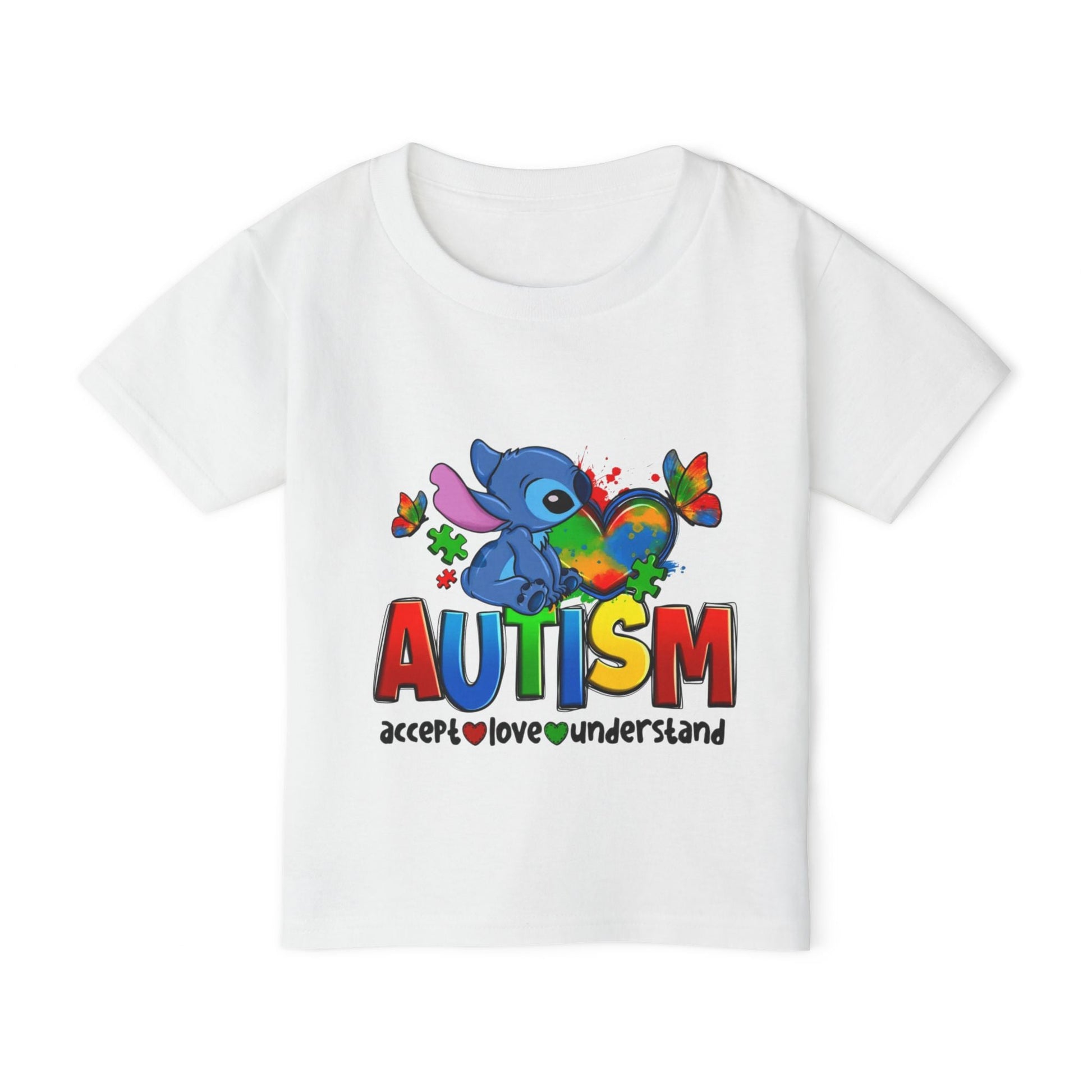Autism Acceptance Toddler T-Shirt — "Accept Love Understand" Puzzle Heart Design - Geo Rocks The 'Tism