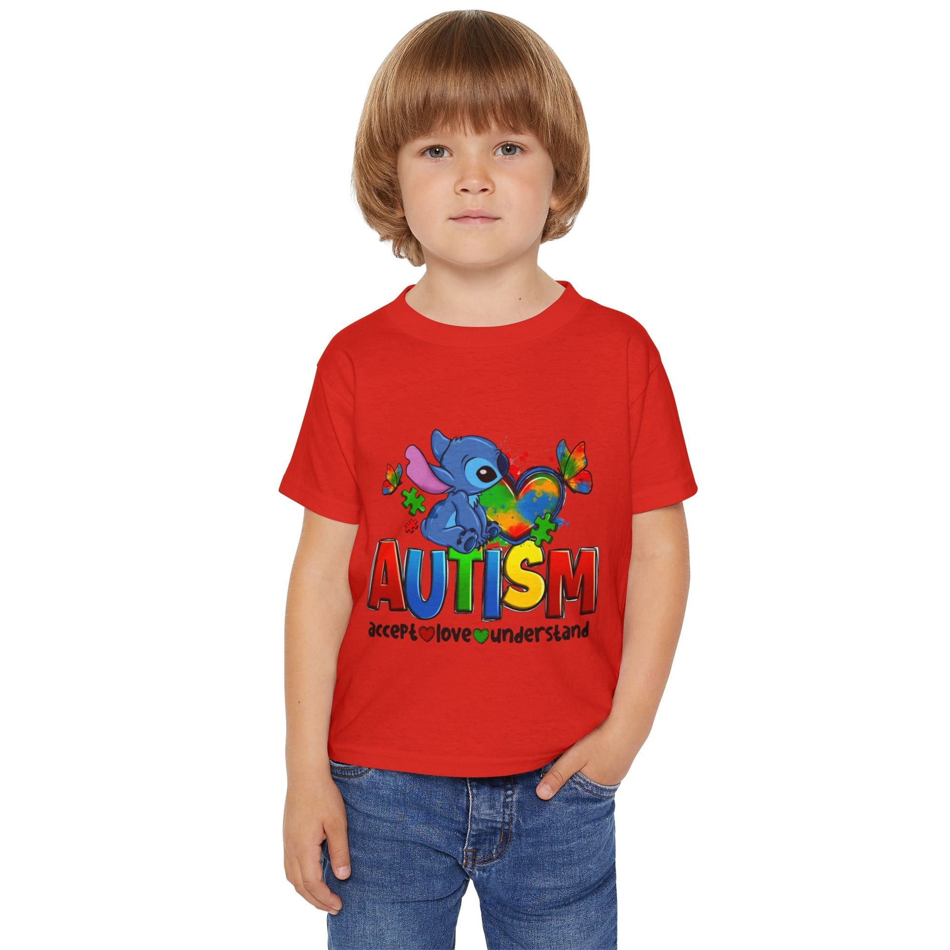 Autism Acceptance Toddler T-Shirt — "Accept Love Understand" Puzzle Heart Design - Geo Rocks The 'Tism