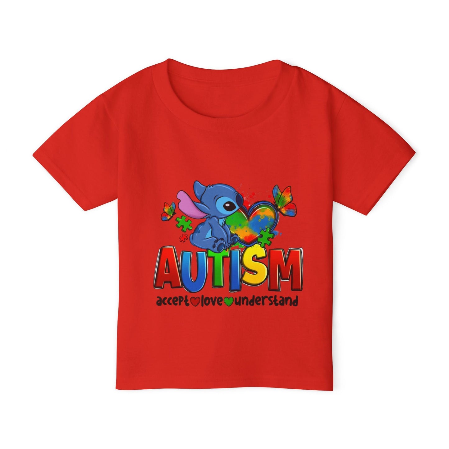 Autism Acceptance Toddler T-Shirt — "Accept Love Understand" Puzzle Heart Design - Geo Rocks The 'Tism